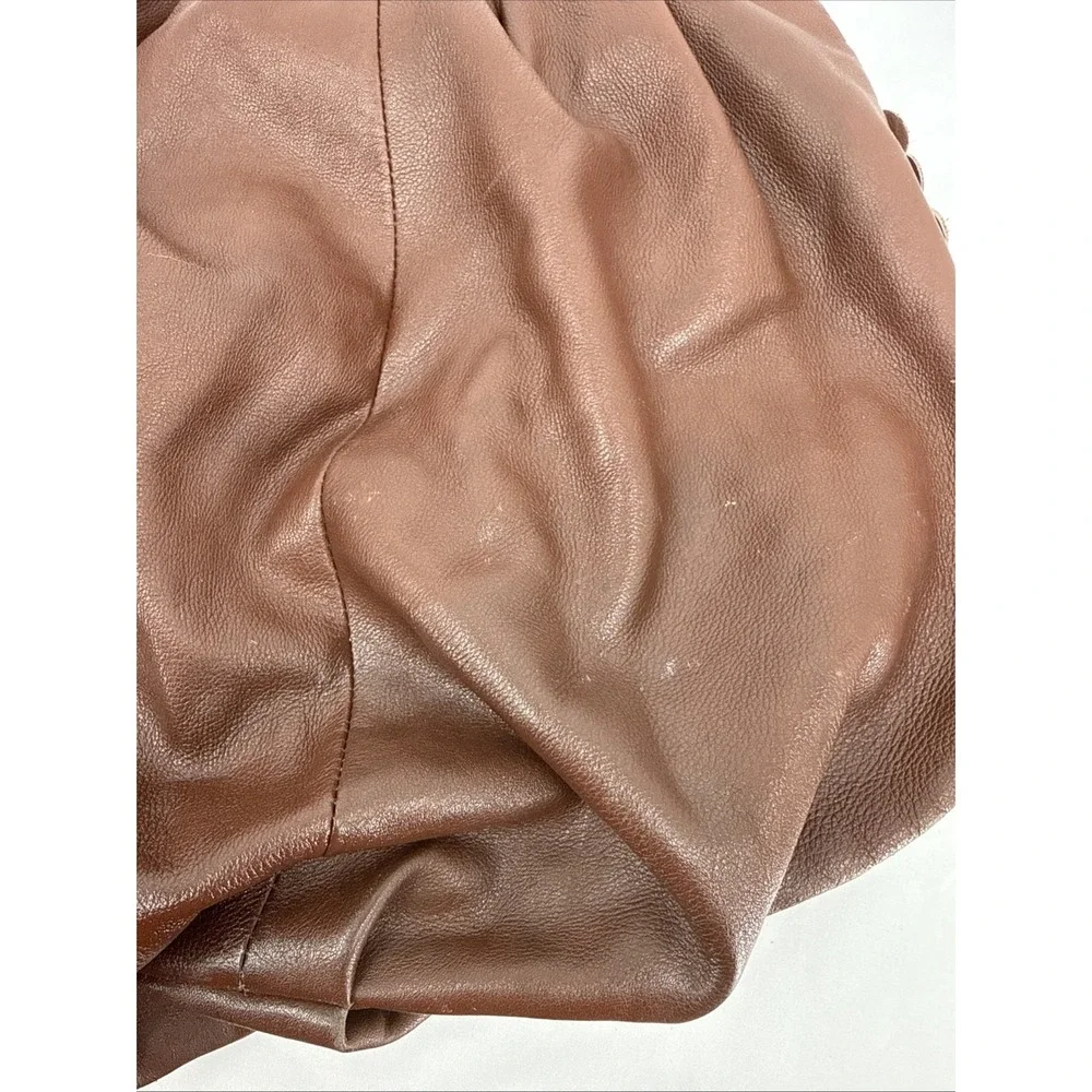 Boho Hippie Double Handle Brown Leather Large Bag‎